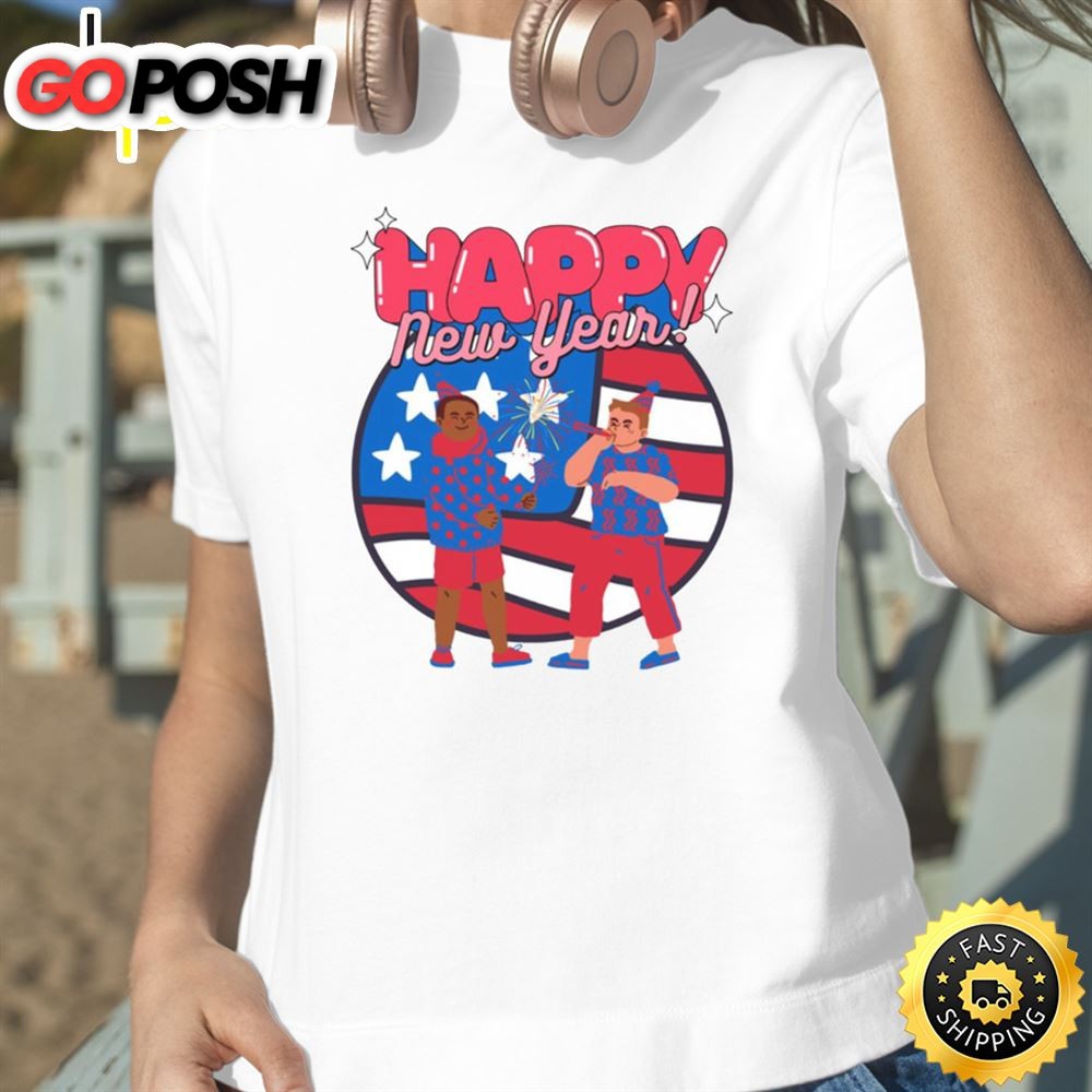 Celabrating Happy New Year Usa 2025 Happy New Year America Unisex Basic T-shirt