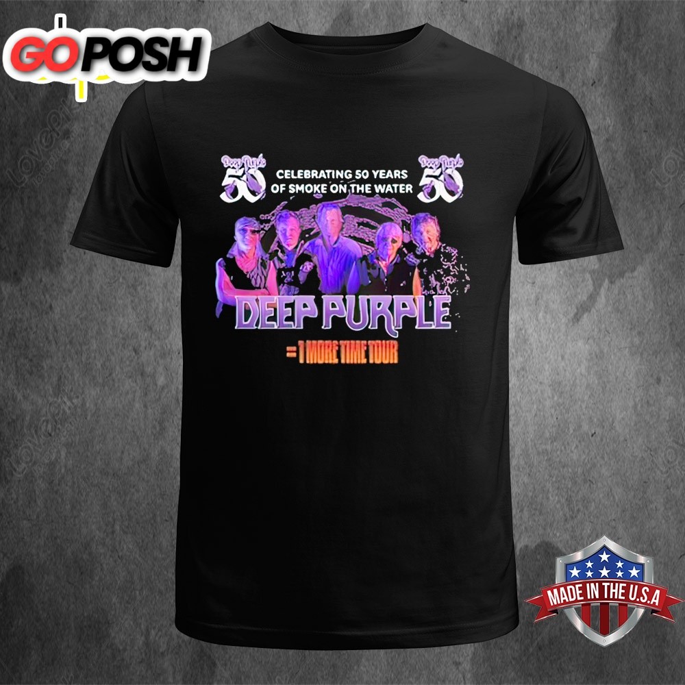 Celebrating 50 Years Of Smoke On The Water Deep Purple 1 More Time Tour Music 2025 Unisex T-Shirt