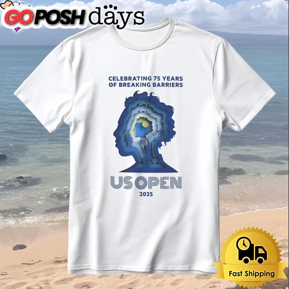 Celebrating 75 Years Of Breaking Barriers US Open 2025 T-Shirt