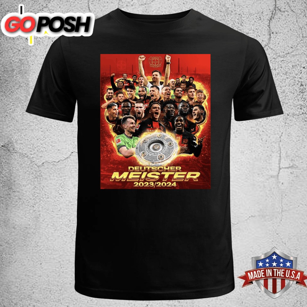 Celebration Bayer 04 Leverkusen Deutscher Meister 2025-2025 Unisex T-shirt