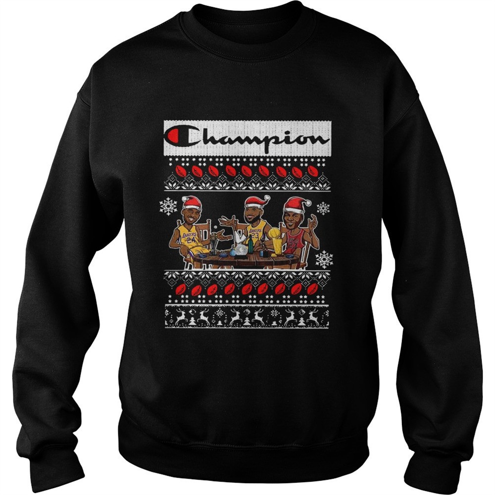 Champion Lebron James Kobe Bryant And Michael Jordan Ugly Christmas shirt