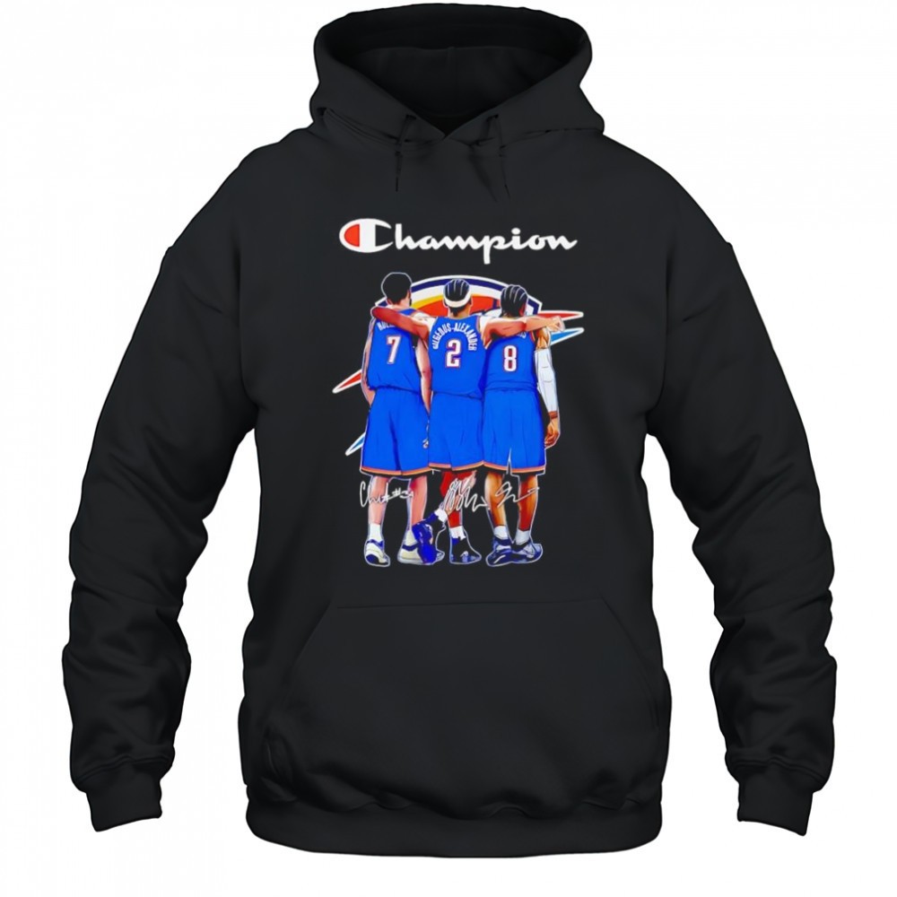 Champion OKC Thunder Chet Holmgren Shai Gilgeous-Alexander and Jalen Williams shirt