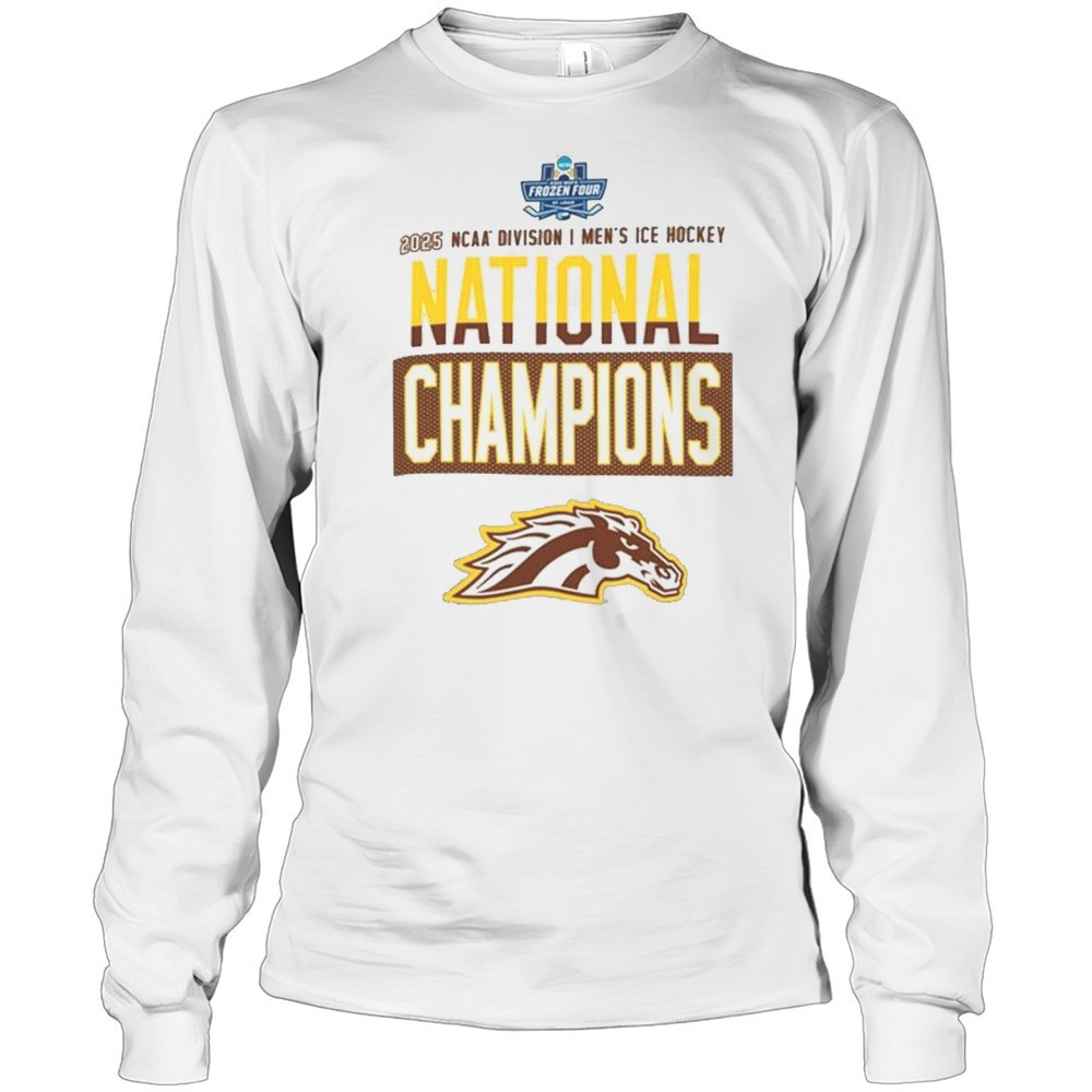 champion-western-michigan-broncos-grey-2025-national-mens-hockey-champions-locke-ucnm4ll3 Champion Western Michigan Broncos Grey 2025 National Mens Hockey Champions Locker Room Shirt