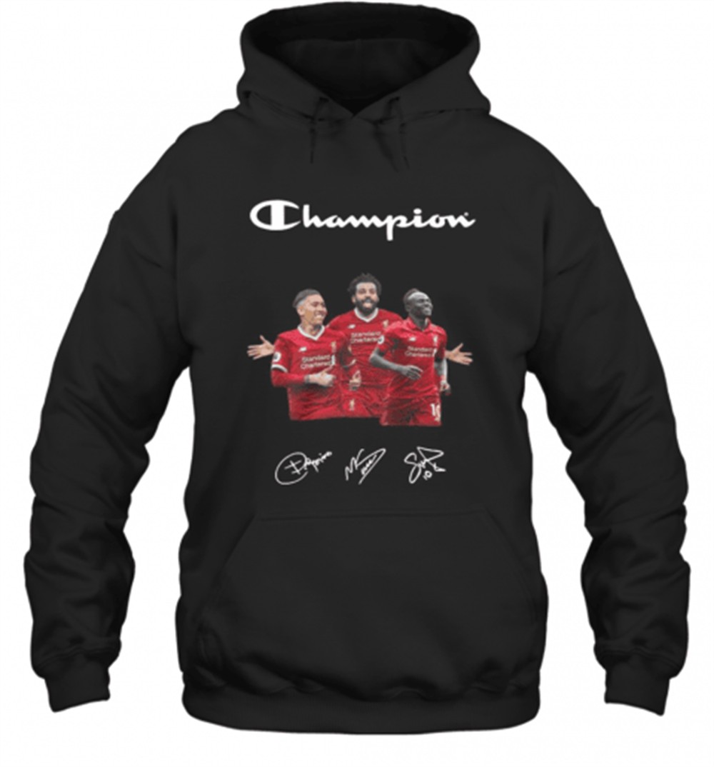Champions Liverpool Football Club Player Signatures T-Shirt