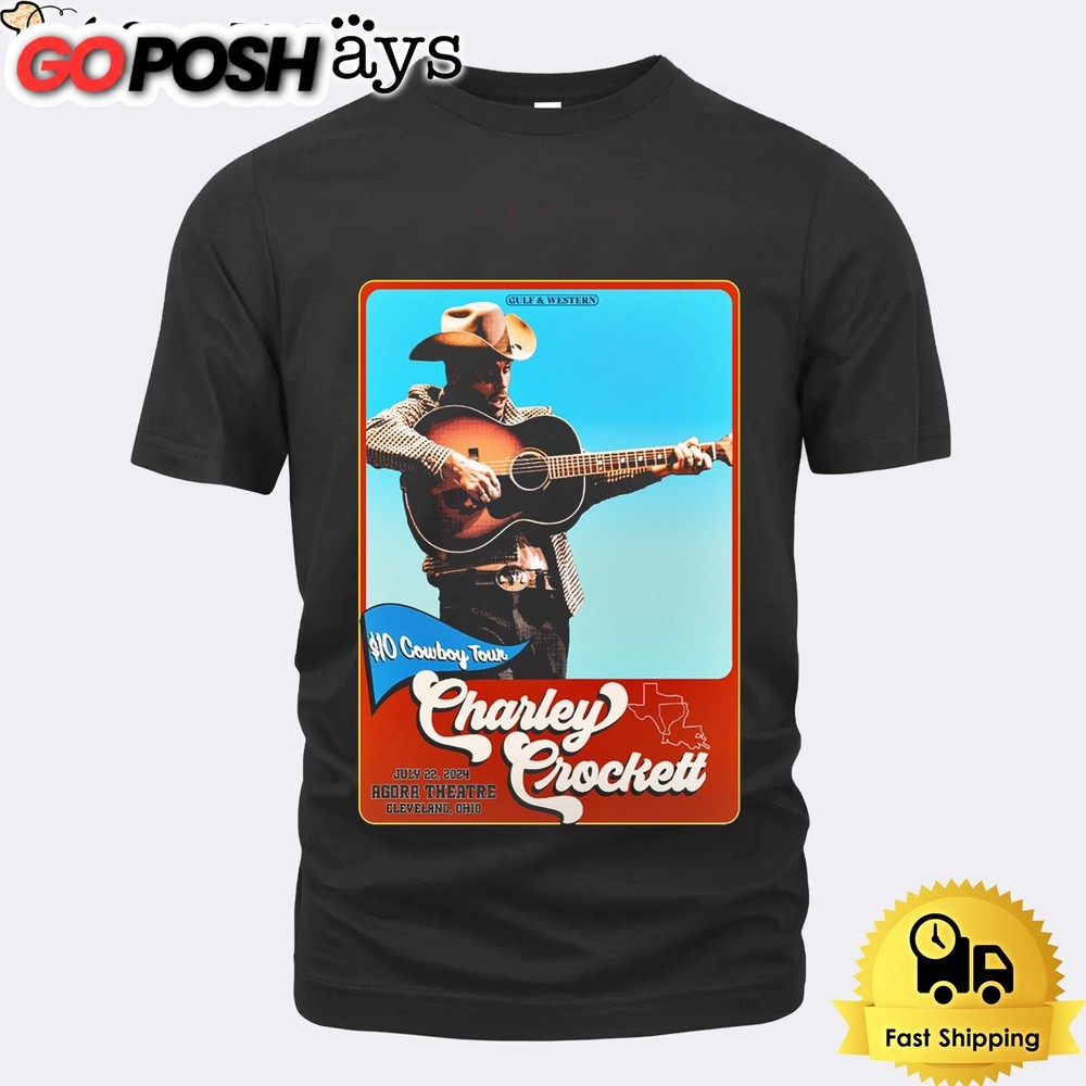 Charley Crockett At Agora Theatre In Cleveland OH On July 22 2024 Unisex T-Shirt