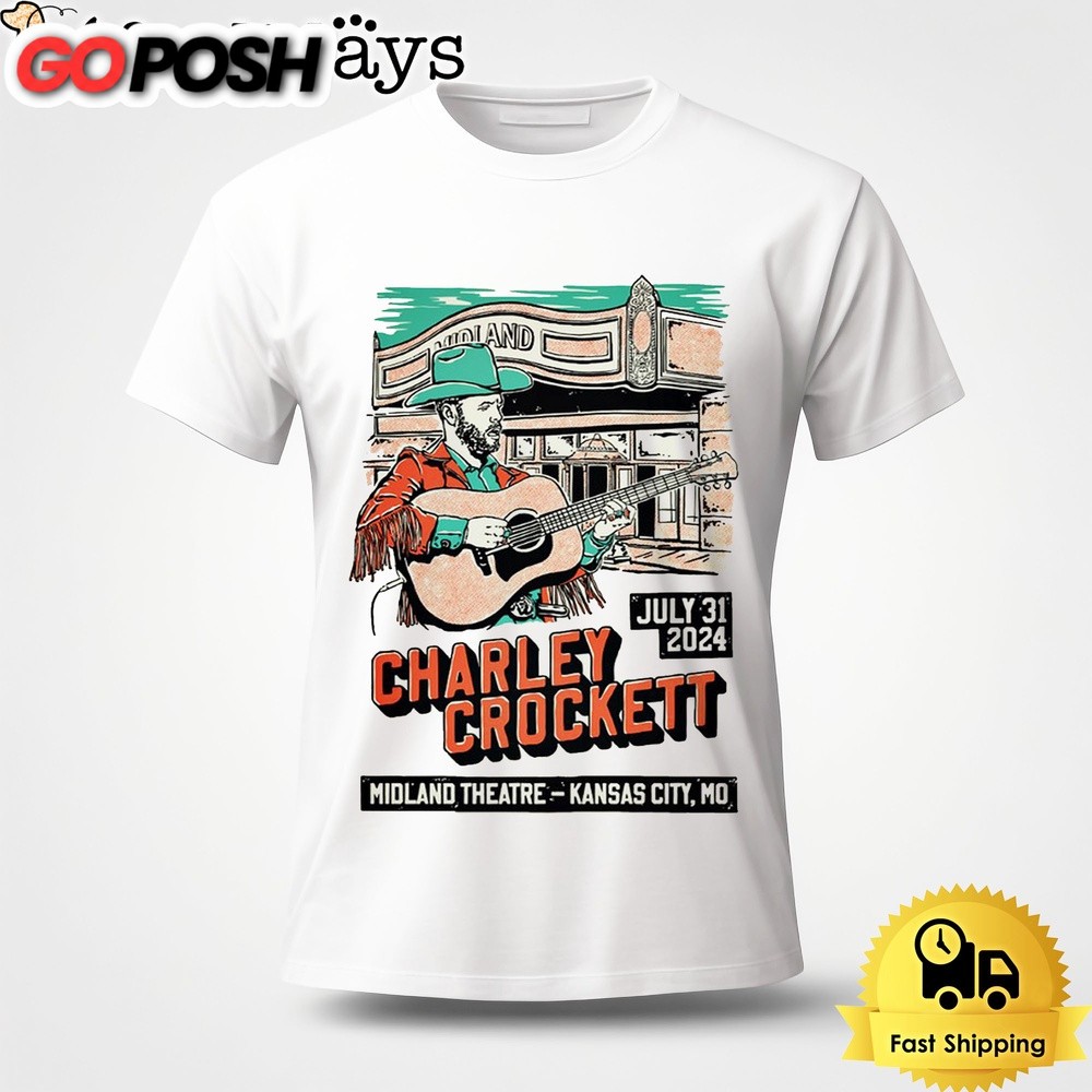 Charley Crockett At Midland Theatre in Kansas City MO On July 31 2024 Unisex T-Shirt