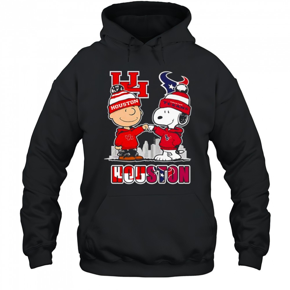 Charlie Brown and Snoopy Houston sports shirt