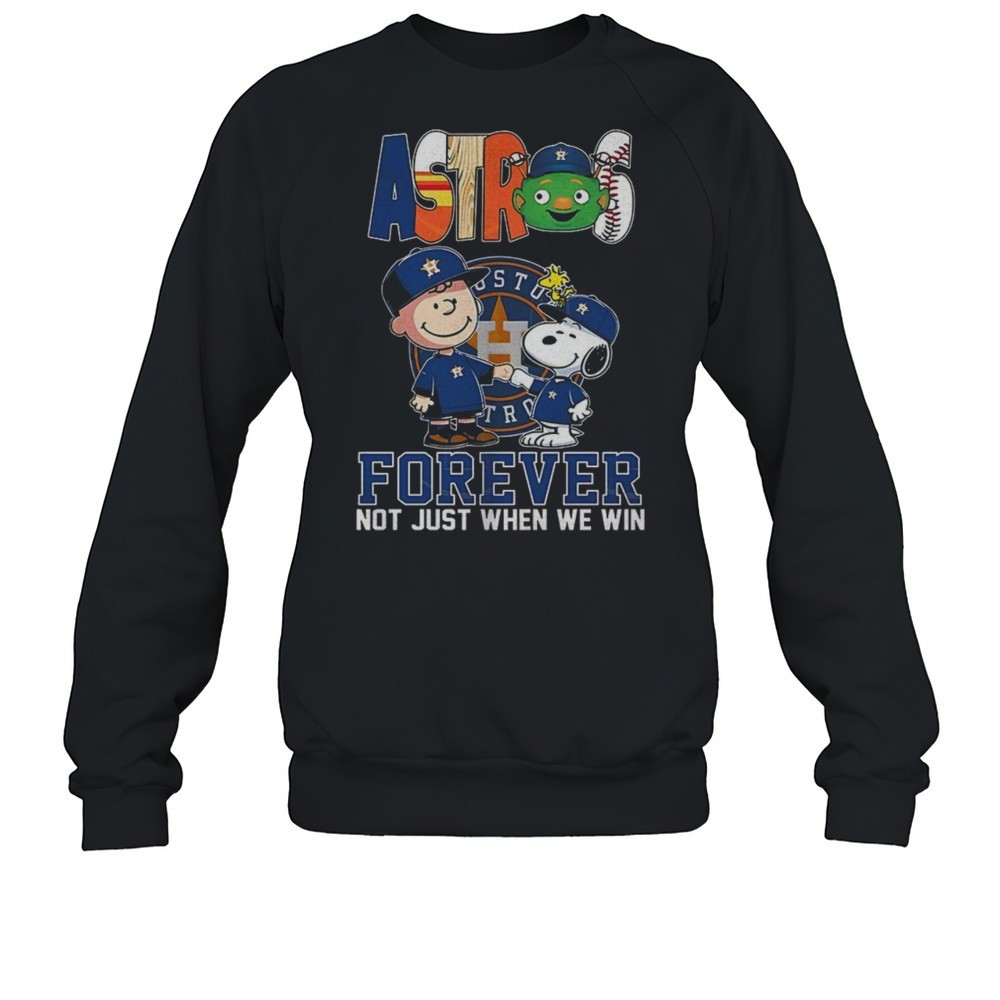 Charlie Brown And Snoopy Peanuts Houston Astros Forever Not Just When We Win Shirt