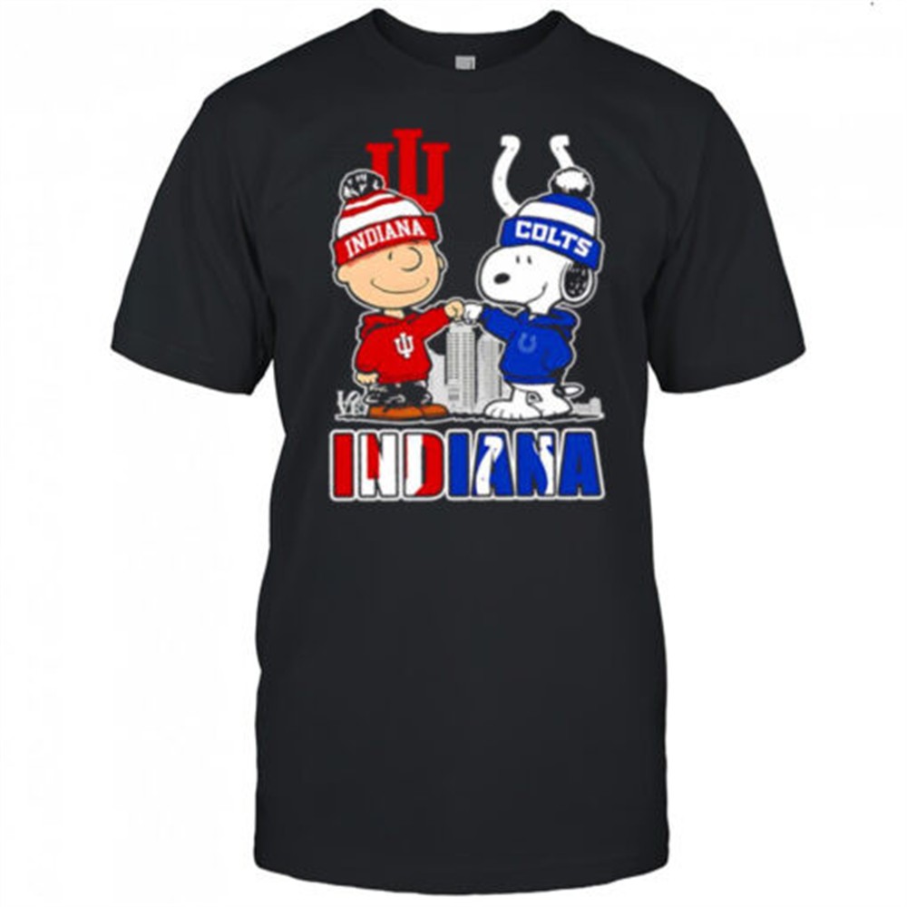 charlie-brown-and-snoopy-wearing-indiana-hoosiers-and-indianapolis-colts-logo-sh-0ydjcqhu Charlie Brown and Snoopy wearing Indiana Hoosiers and Indianapolis Colts logo shirt