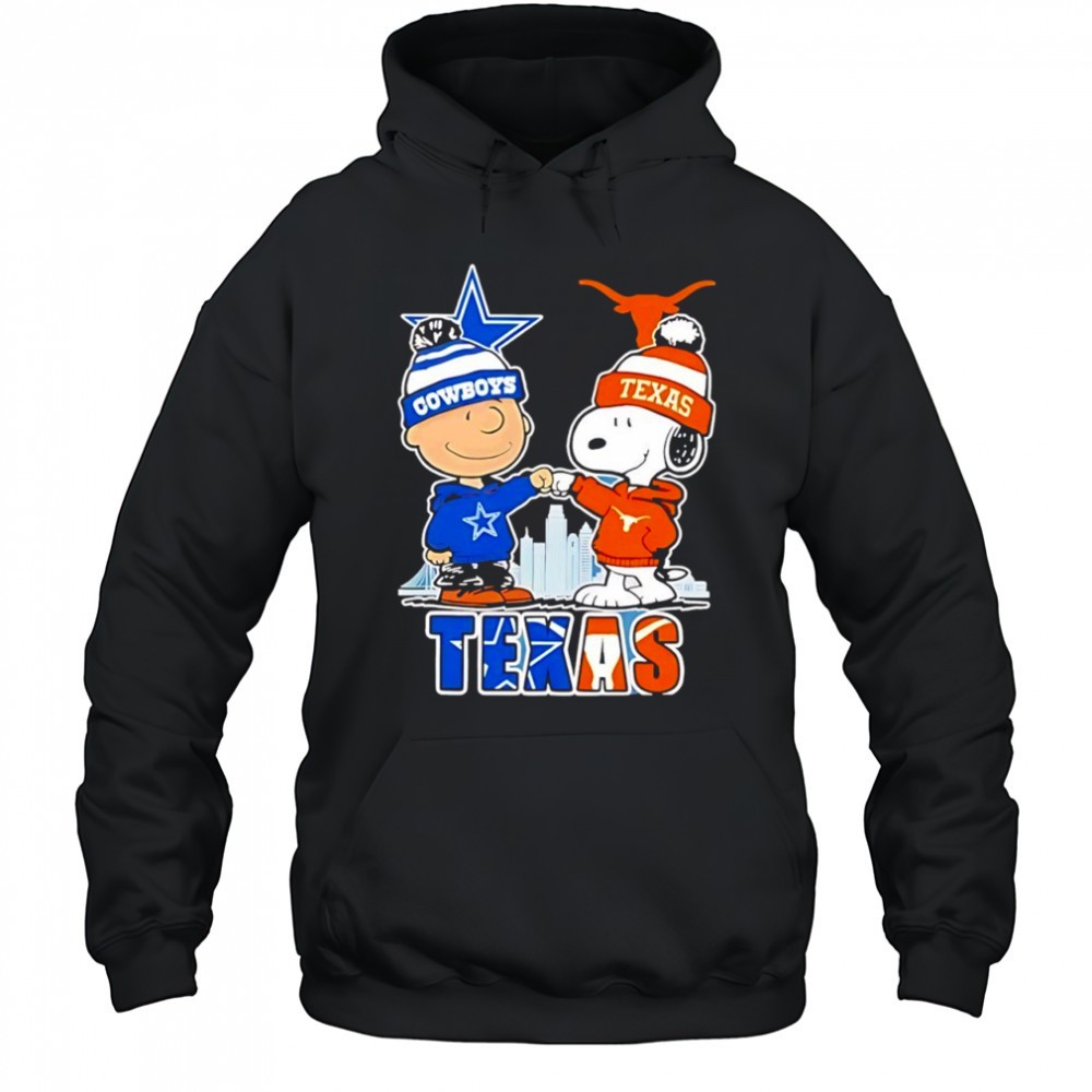 Charlie Brown and Snoopy x Dallas Cowboys and Texas Longhorns shirt