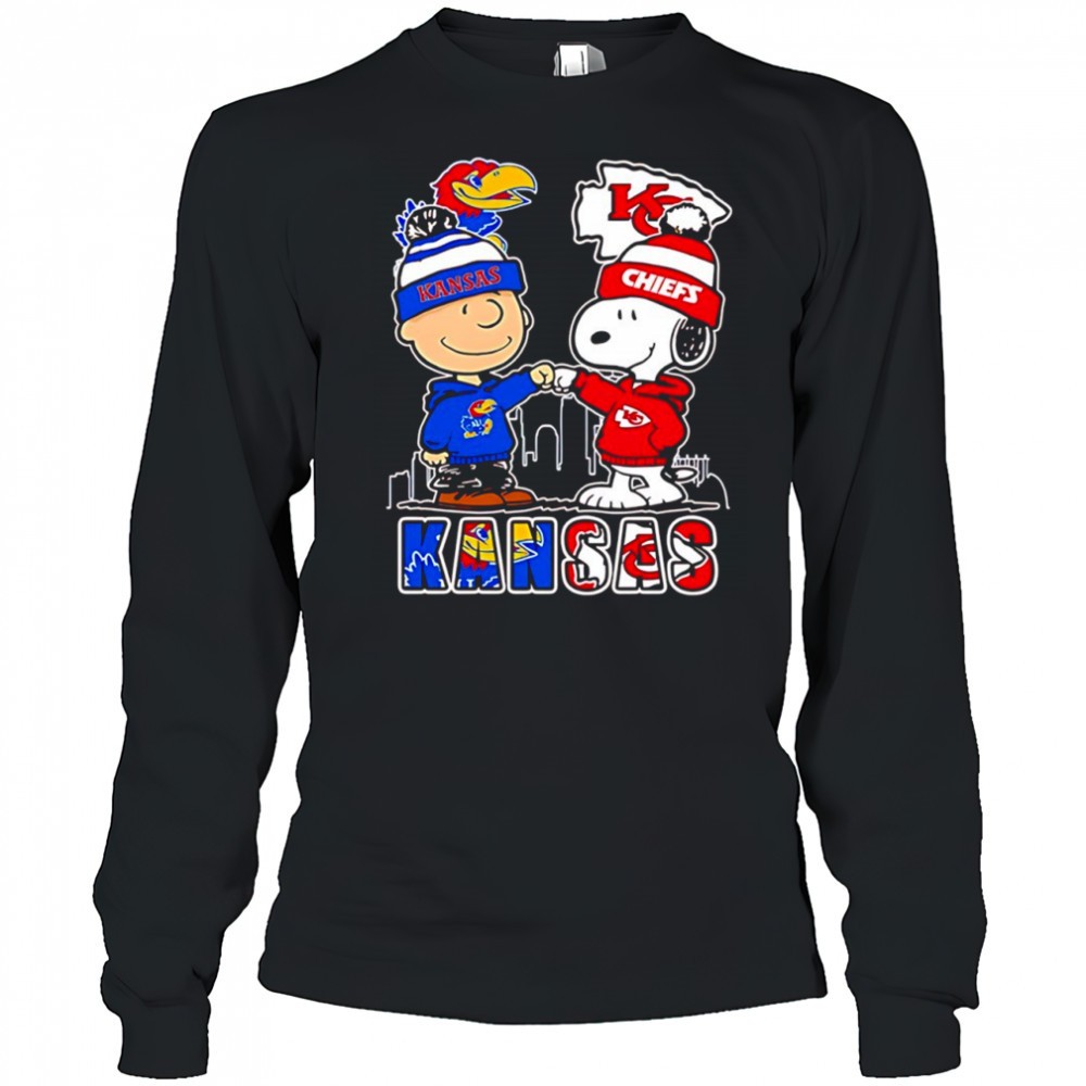 charlie-brown-and-snoopy-x-kansas-jayhawks-and-kansas-city-chiefs-shirt-76yylygx Charlie Brown and Snoopy x Kansas Jayhawks and Kansas City Chiefs shirt