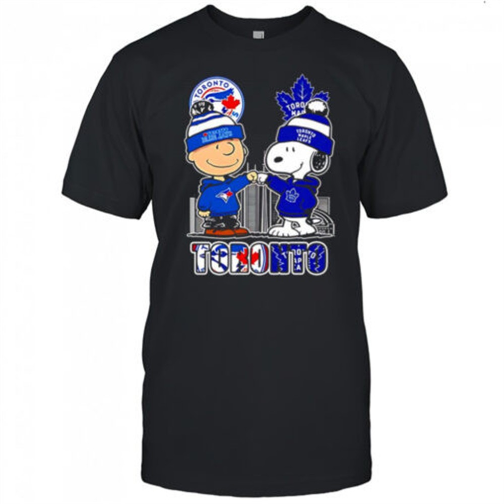 Charlie Brown and Snoopy x Toronto Blue Jays and Toronto Maple Leafs shirt