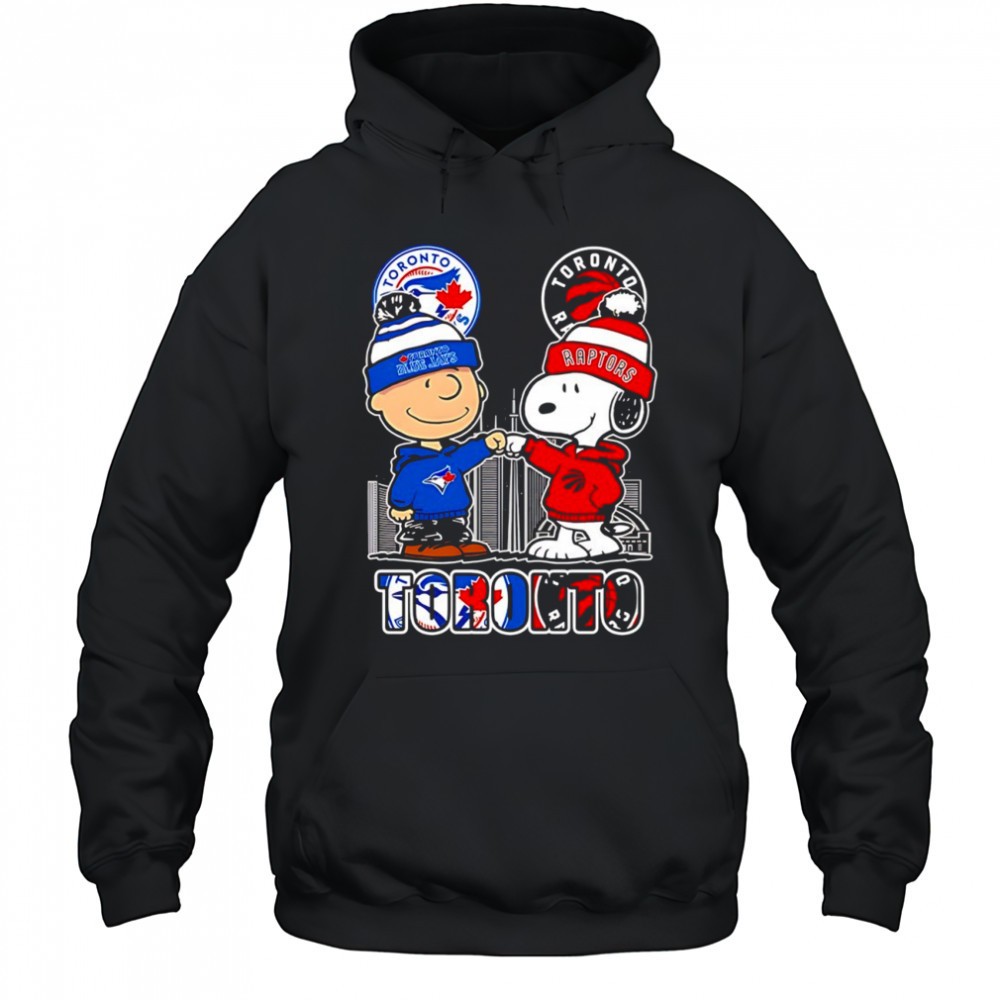 Charlie Brown and Snoopy x Toronto Blue Jays and Toronto Raptors shirt