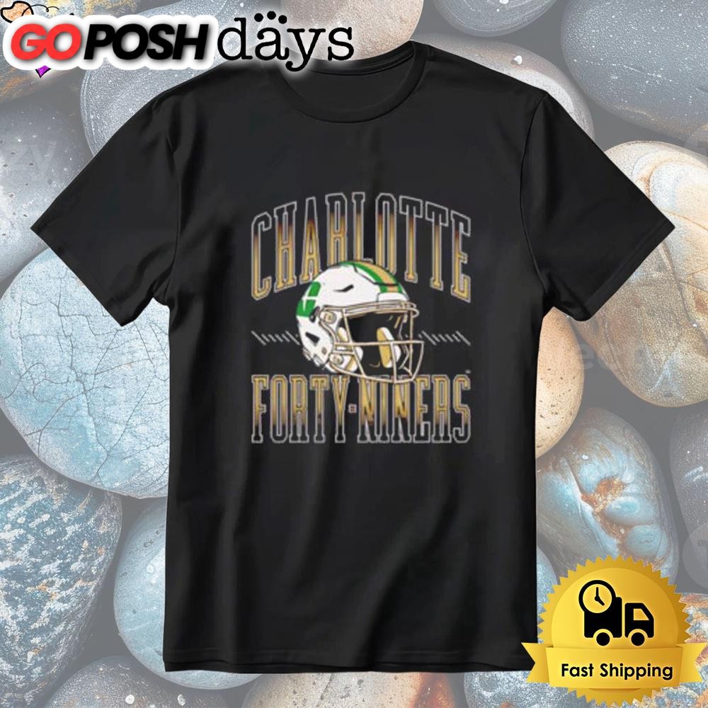 Charlotte 49ers Football Helmet T-Shirt