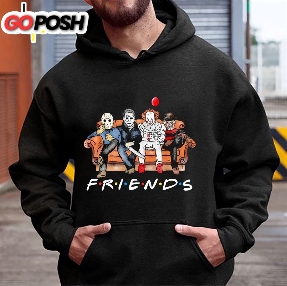 Cheapest Four Killer Characters Of Horror Film Friends Halloween Hoodie