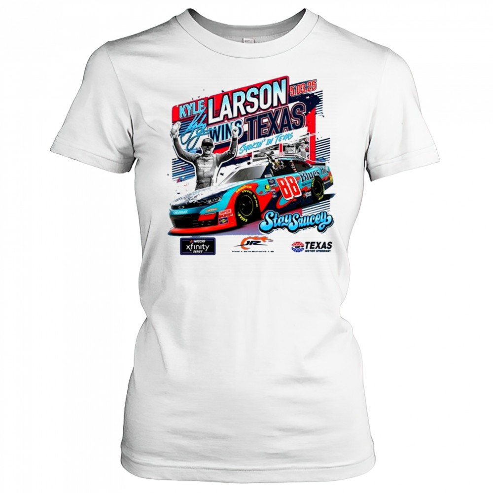 checkered-flag-sports-kyle-larson-2025-xfinity-series-andys-frozen-custard-300-r-xvvz1b3v Checkered Flag Sports Kyle Larson 2025 Xfinity Series Andys Frozen Custard 300 Race Winner Texas Signature 2025 t-shirt