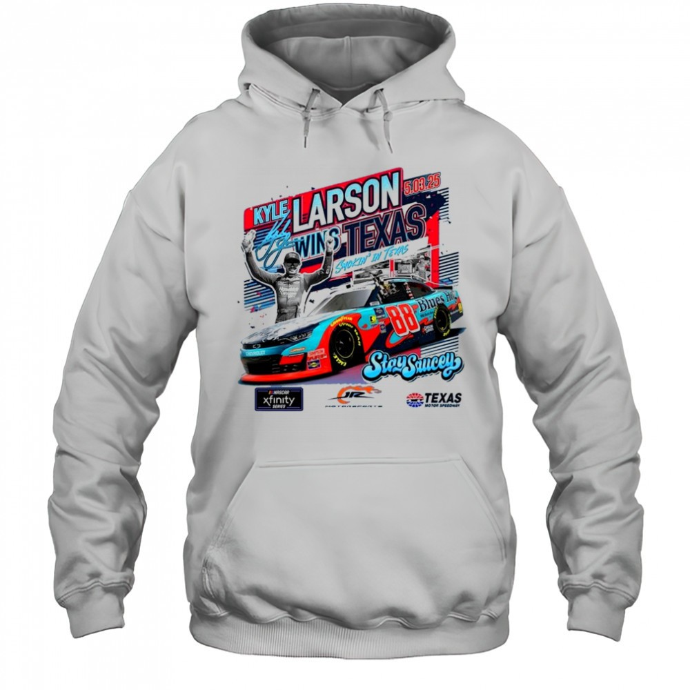 Checkered Flag Sports Kyle Larson 2025 Xfinity Series Andys Frozen Custard 300 Race Winner Texas Signature 2025 t-shirt