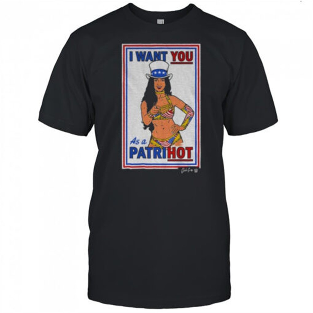 Chelsea Green WWE Patrihot I want you as a Patrihot America shirt