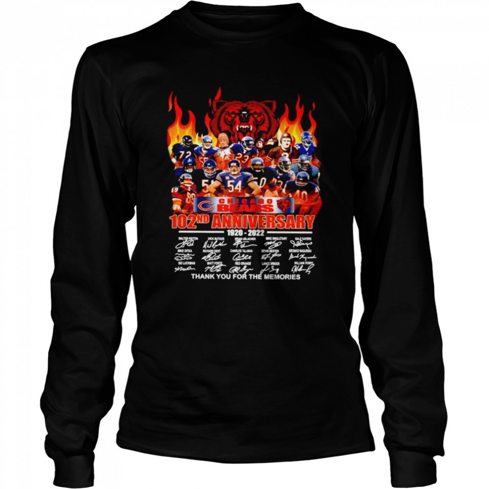 chicago-bears-102nd-anniversary-1920-2022-signature-thank-you-for-the-memories-s-o9n7gmof Chicago Bears 102nd anniversary 1920 2022 signature thank you for the memories shirt