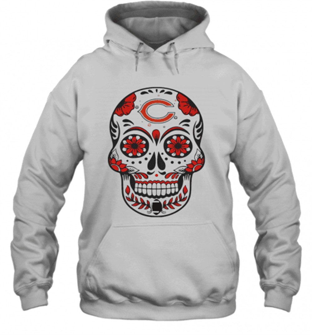 Chicago Bears Football Sugar Skull T-Shirt