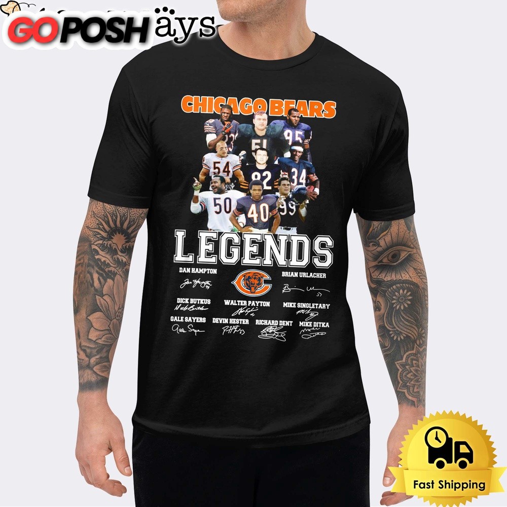 Chicago Bears Legendary History Signature Unisex T-Shirt