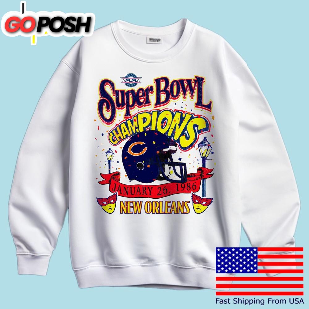 chicago-bears-super-bowl-champions-new-orleans-1986-t-shirt-zo40jxsf Chicago Bears Super Bowl Champions New Orleans 1986 T Shirt