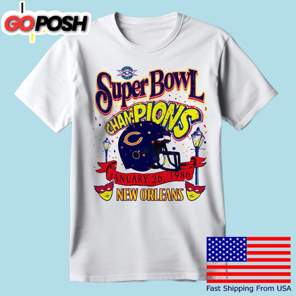 Chicago Bears Super Bowl Champions New Orleans 1986 T Shirt