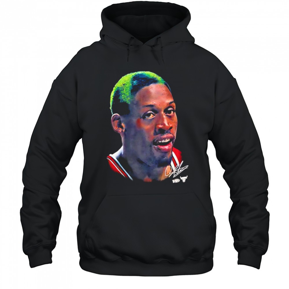 Chicago Bulls Dennis Rodman Big Face signature graphic shirt