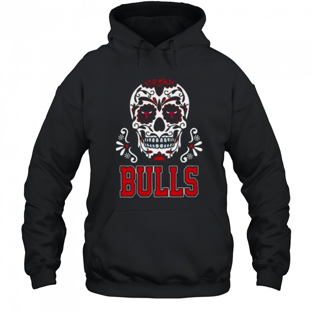 Chicago Bulls Sugar Skull Dia De Los Muertos Logo Shirt