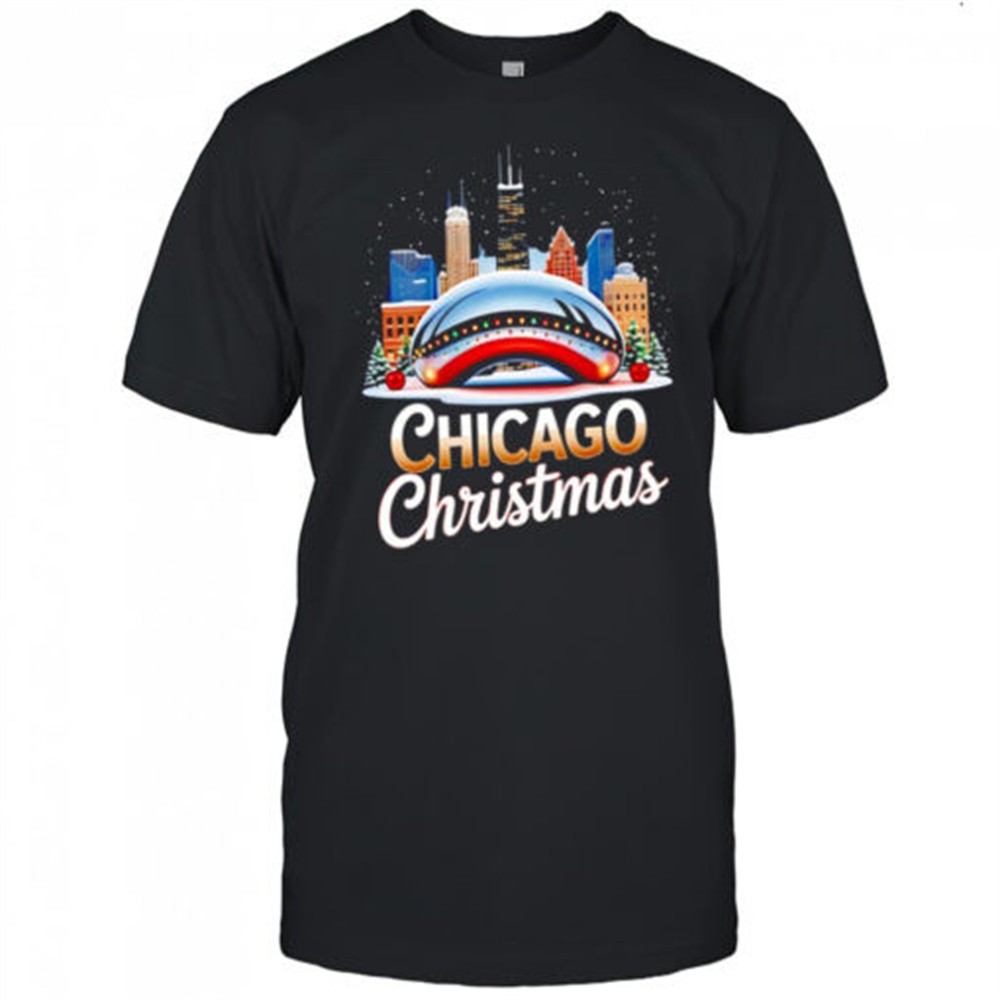 chicago-christmas-cloud-gate-the-bean-city-2025-shirt-rcs5zuwj Chicago Christmas Cloud Gate The Bean city 2025 shirt