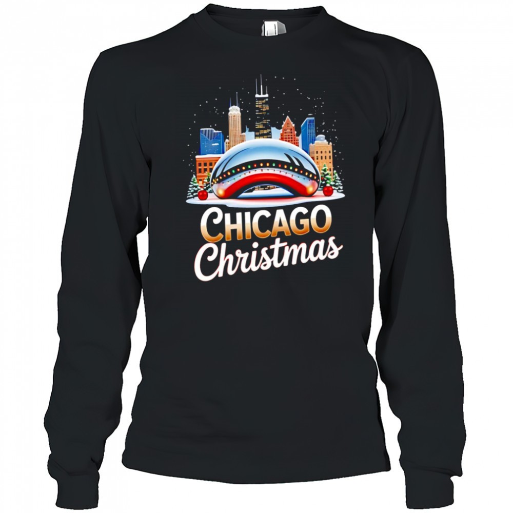 chicago-christmas-cloud-gate-the-bean-city-2025-shirt-rcs5zuwj Chicago Christmas Cloud Gate The Bean city 2025 shirt