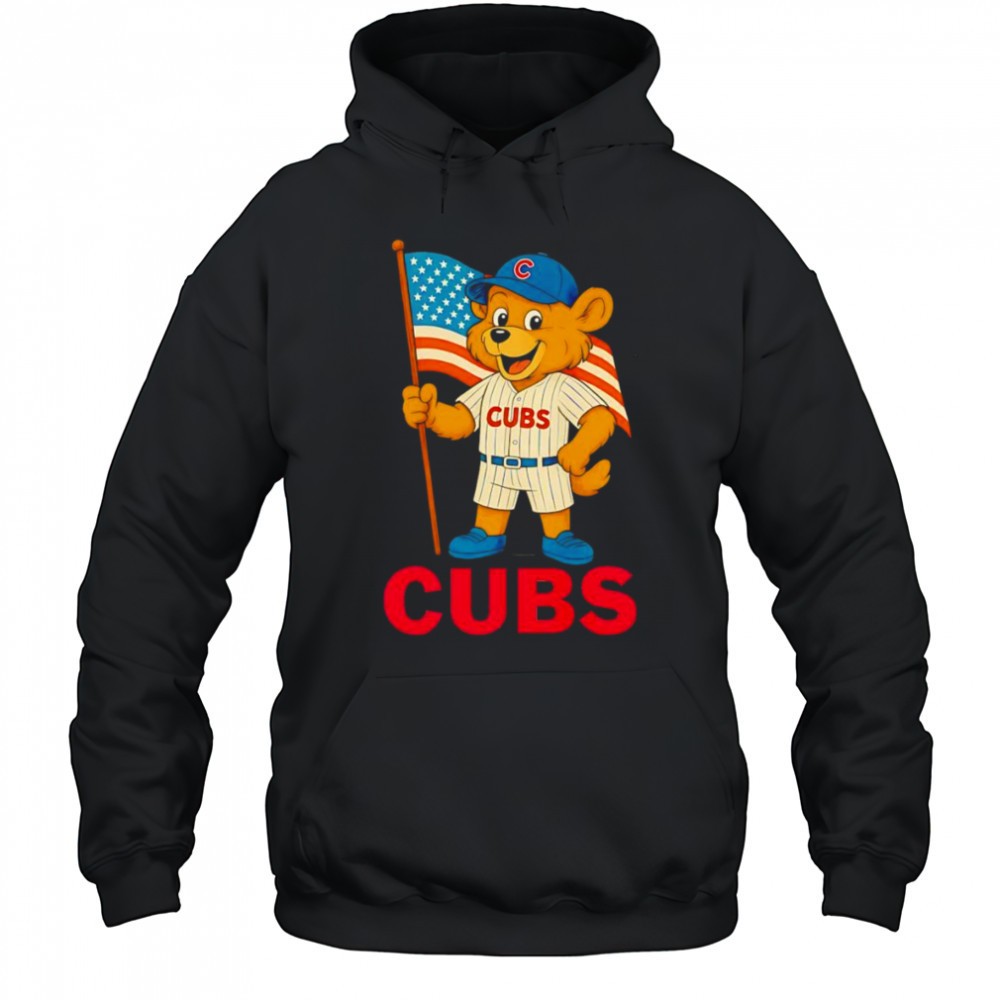 Chicago Cubs Clark mascot American flag shirt