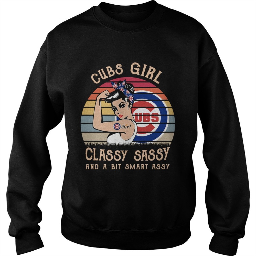 Chicago Cubs girl classy sassy and a bit smart assy vintage shirt