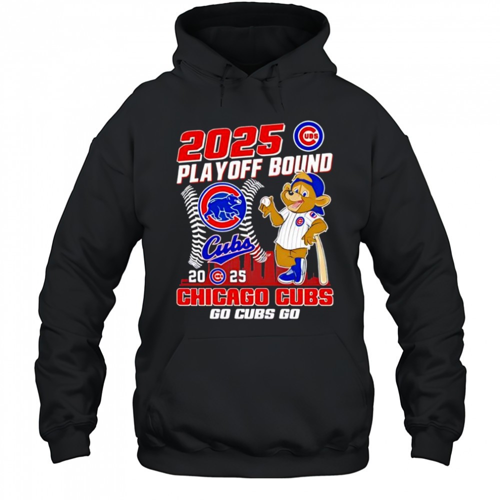 Chicago Cubs logo & mascot 2025 playoff bound go Cubs go shirt