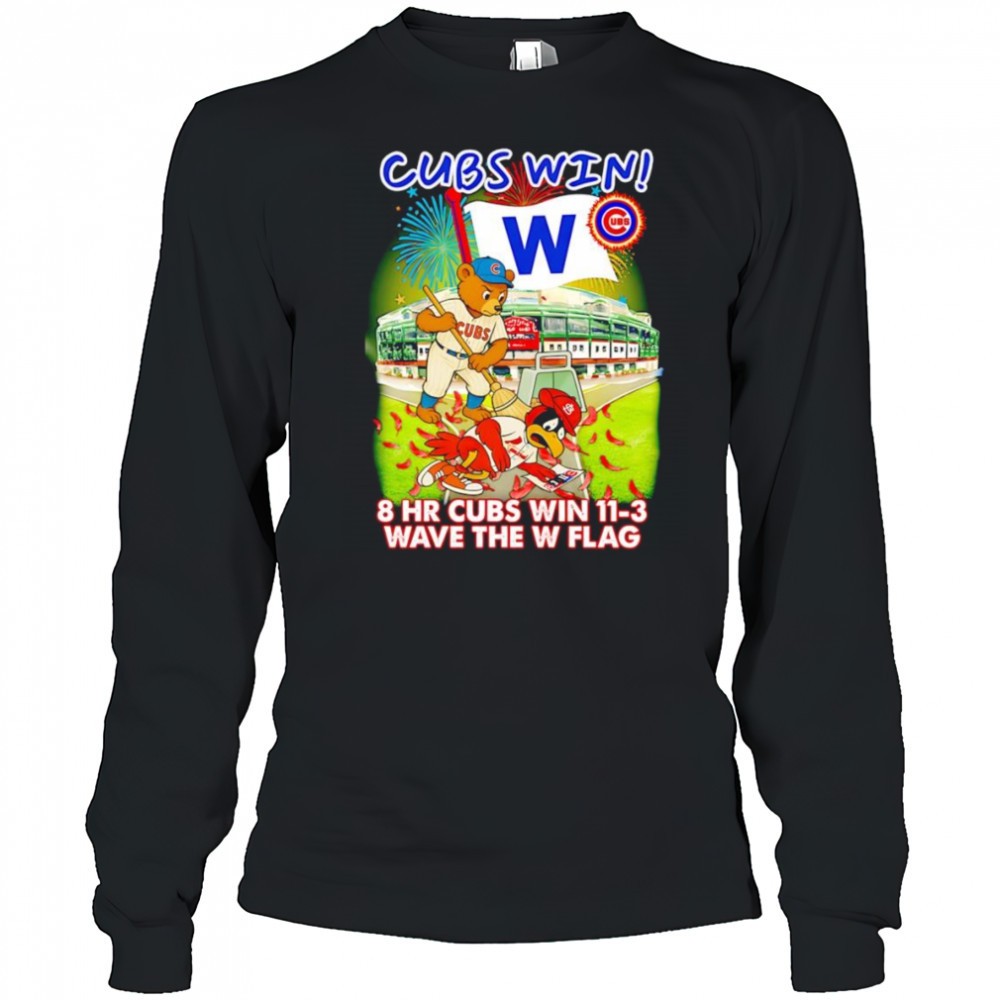 chicago-cubs-win-8-hr-cubs-win-11-3-wave-the-w-flag-mascot-shirt-hrnpoiun Chicago Cubs win 8 HR Cubs win 11-3 wave the W flag mascot shirt