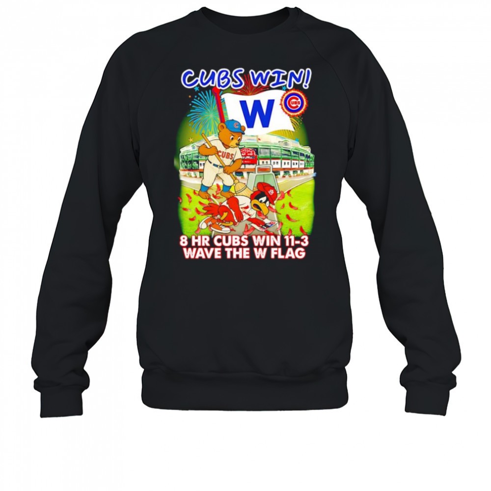 chicago-cubs-win-8-hr-cubs-win-11-3-wave-the-w-flag-mascot-shirt-hrnpoiun Chicago Cubs win 8 HR Cubs win 11-3 wave the W flag mascot shirt