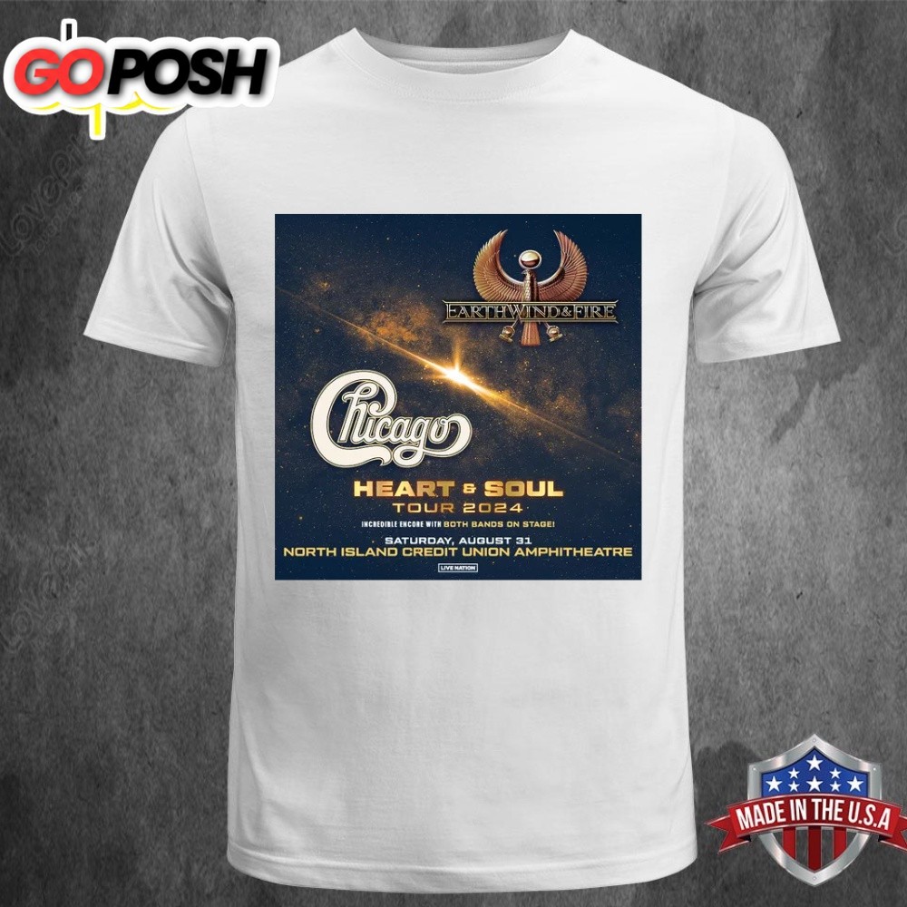 Chicago Earth, Wind & Fire at North Island Credit Union Amphitheatre T-shirt