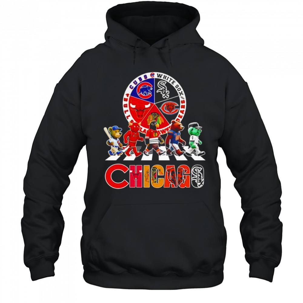 Chicago sports mascot Abbey Road logo shirt