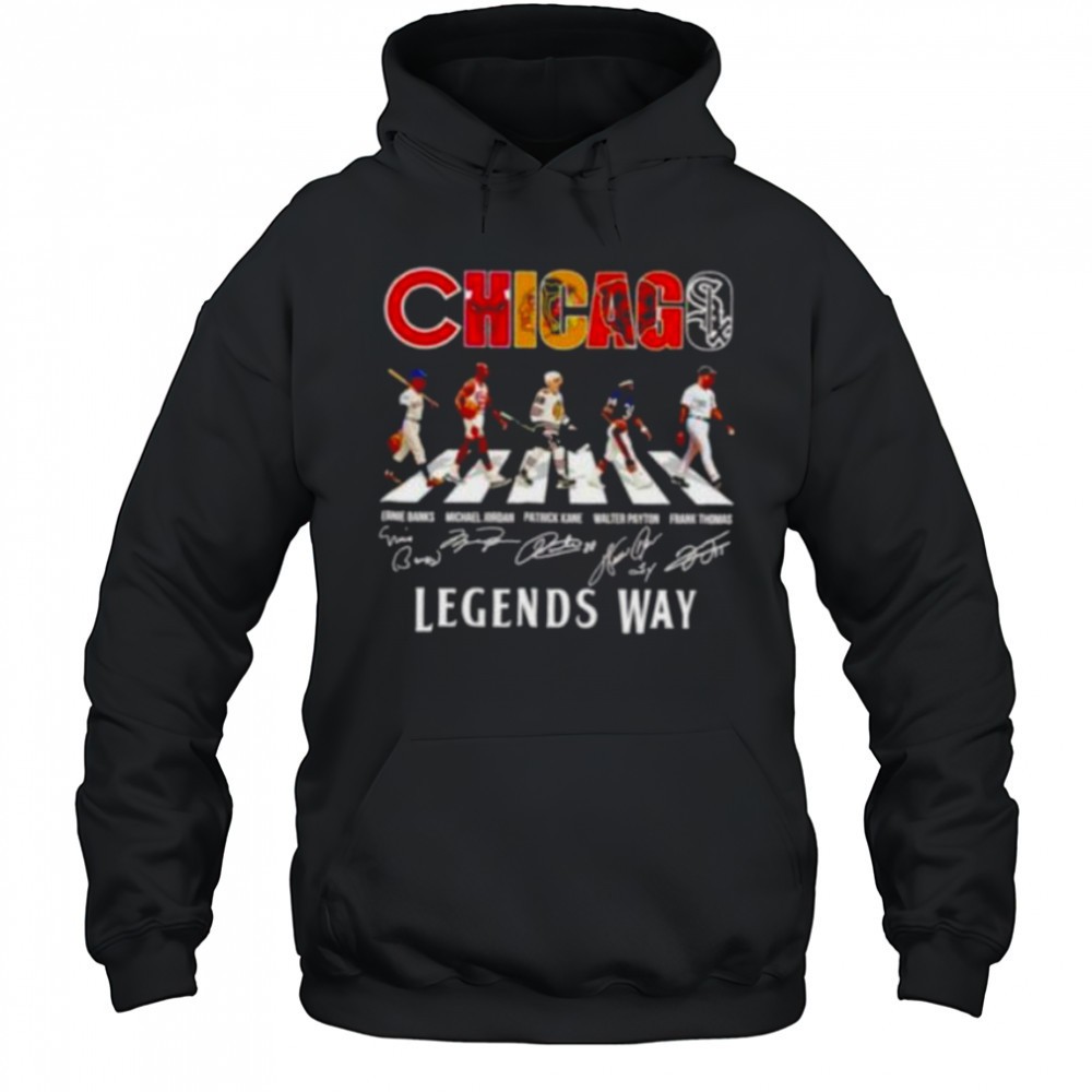 Chicago sports teams players legends way Abbey Road shirt