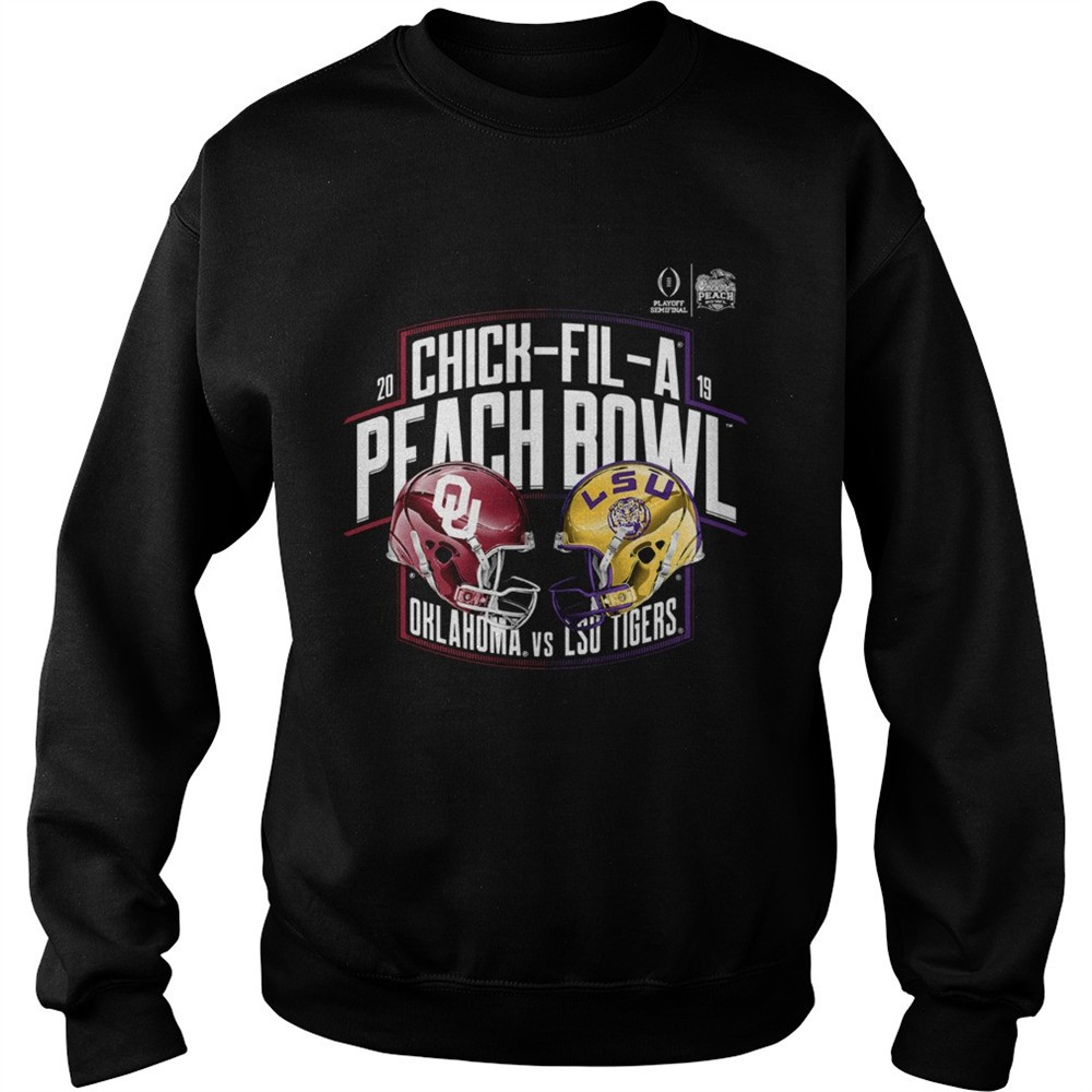 Chick Fil A Peach Bowl LSU Tigers vs Oklahoma Sooners Football Playoff 2019 shirt