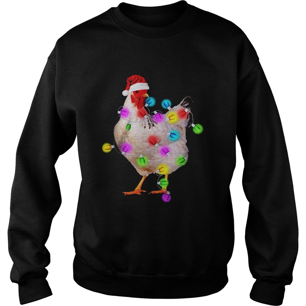 Chicken With Christmas Light shirt