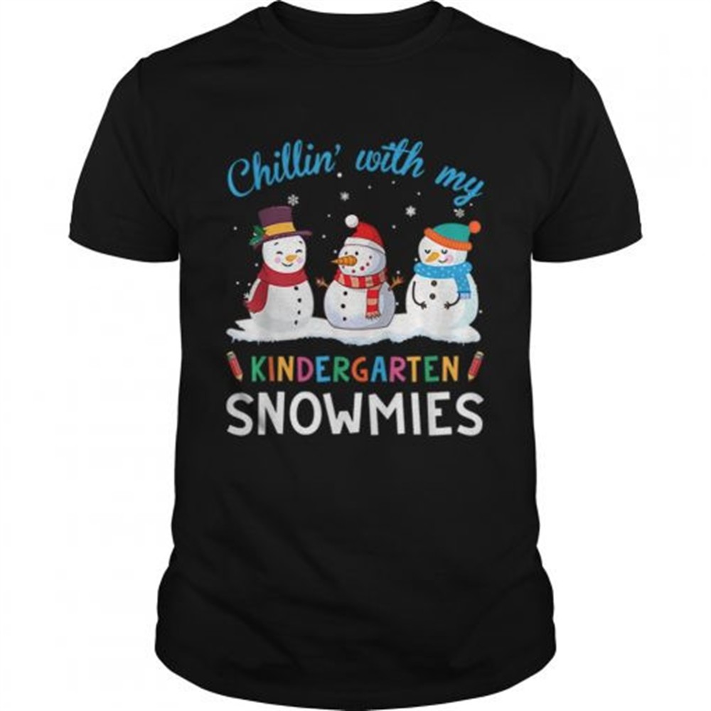 chillin-with-my-kindergarten-snowmies-christmas-shirt-z28zizxy Chillin With My Kindergarten Snowmies Christmas shirt