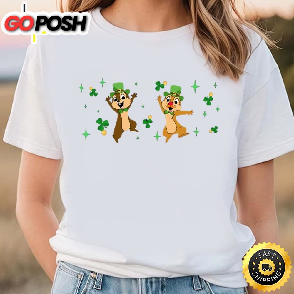 Chip And Dale Patricks Day Shirt Disney Shamrock Shirt