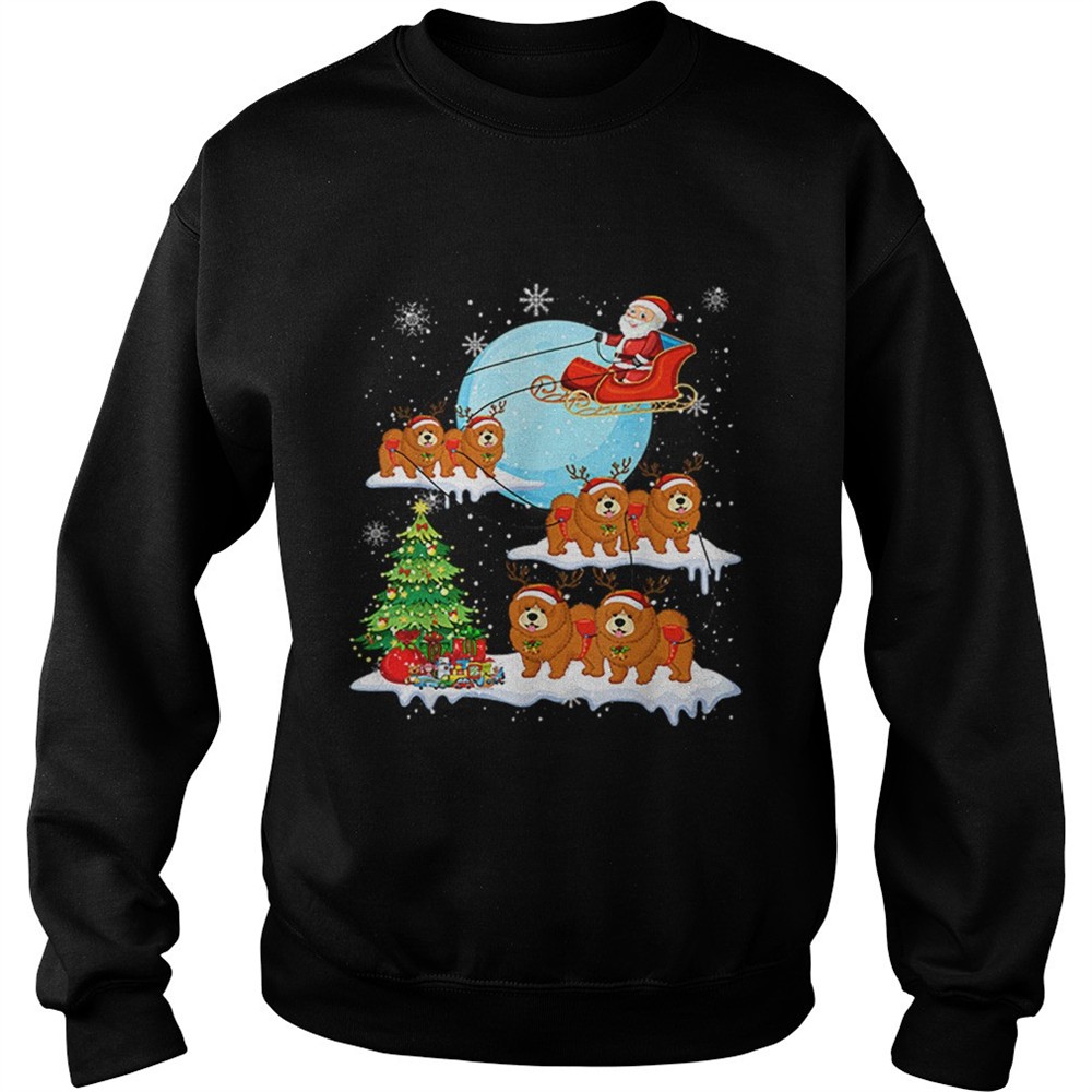 Chow Chow Reindeer Christmas Santa Claus shirt