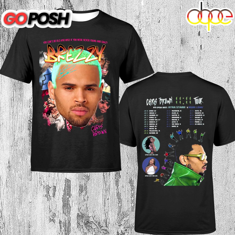 Chris Brown 11:11 Tour 2025 Concert Unisex T-Shirt