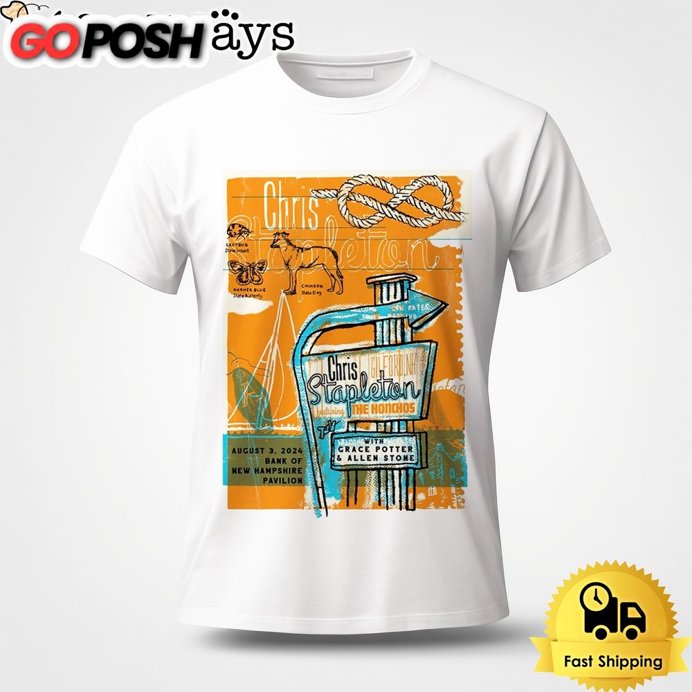 Chris Stapleton August 3 2024 Gilford NH Unisex T-Shirt