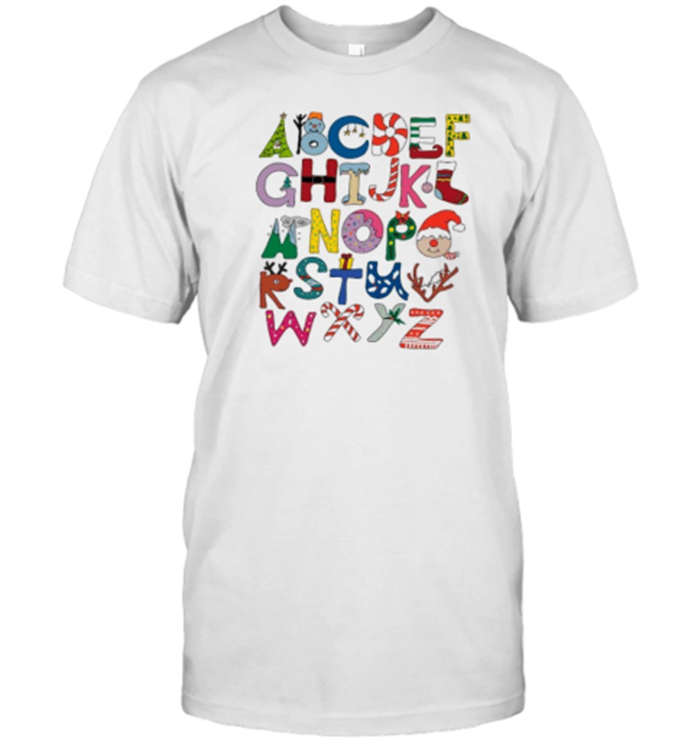 christmas-alphabet-teacher-t-shirt-exrx1ksn Christmas Alphabet Teacher T-Shirt
