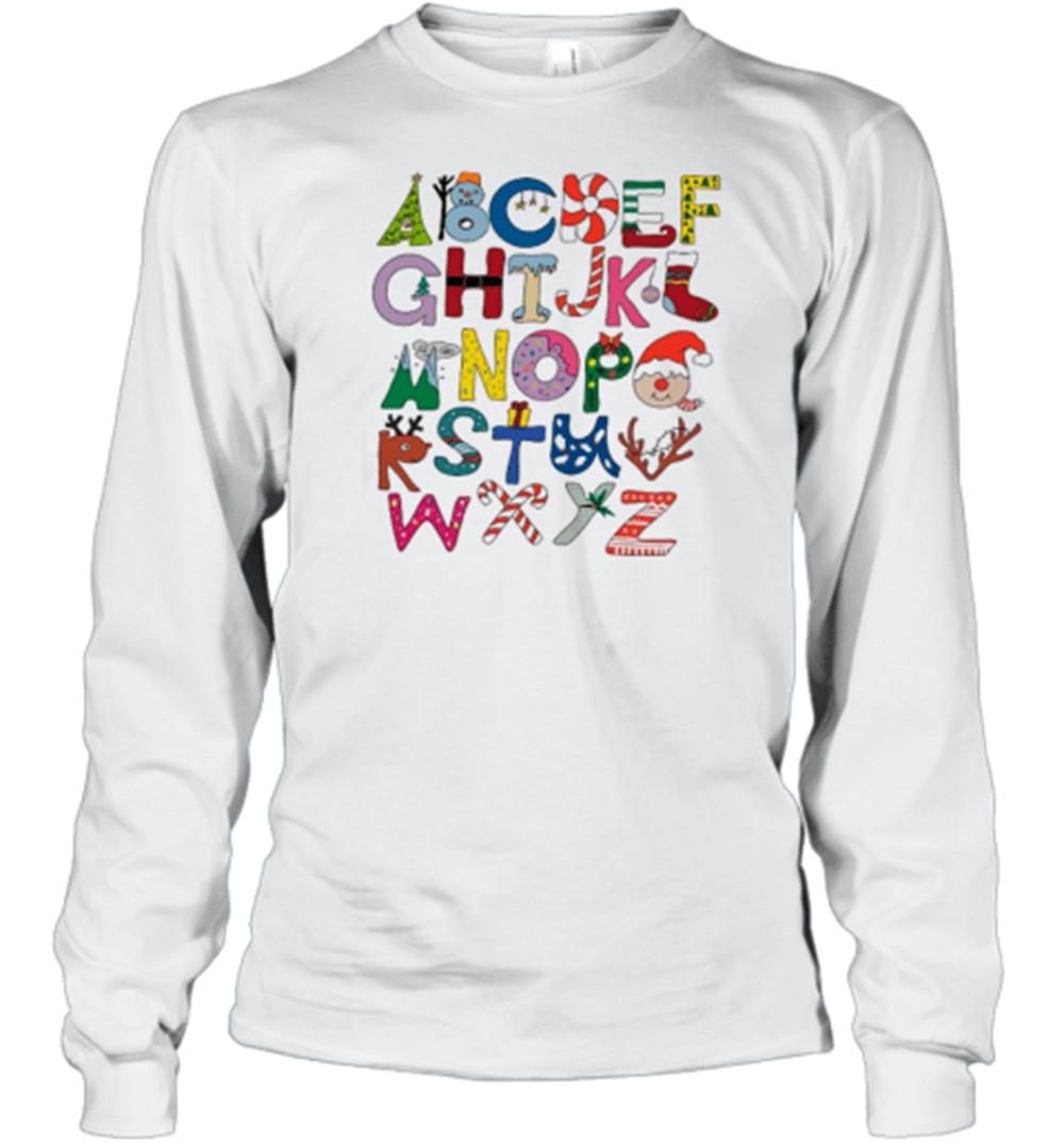 christmas-alphabet-teacher-t-shirt-exrx1ksn Christmas Alphabet Teacher T-Shirt