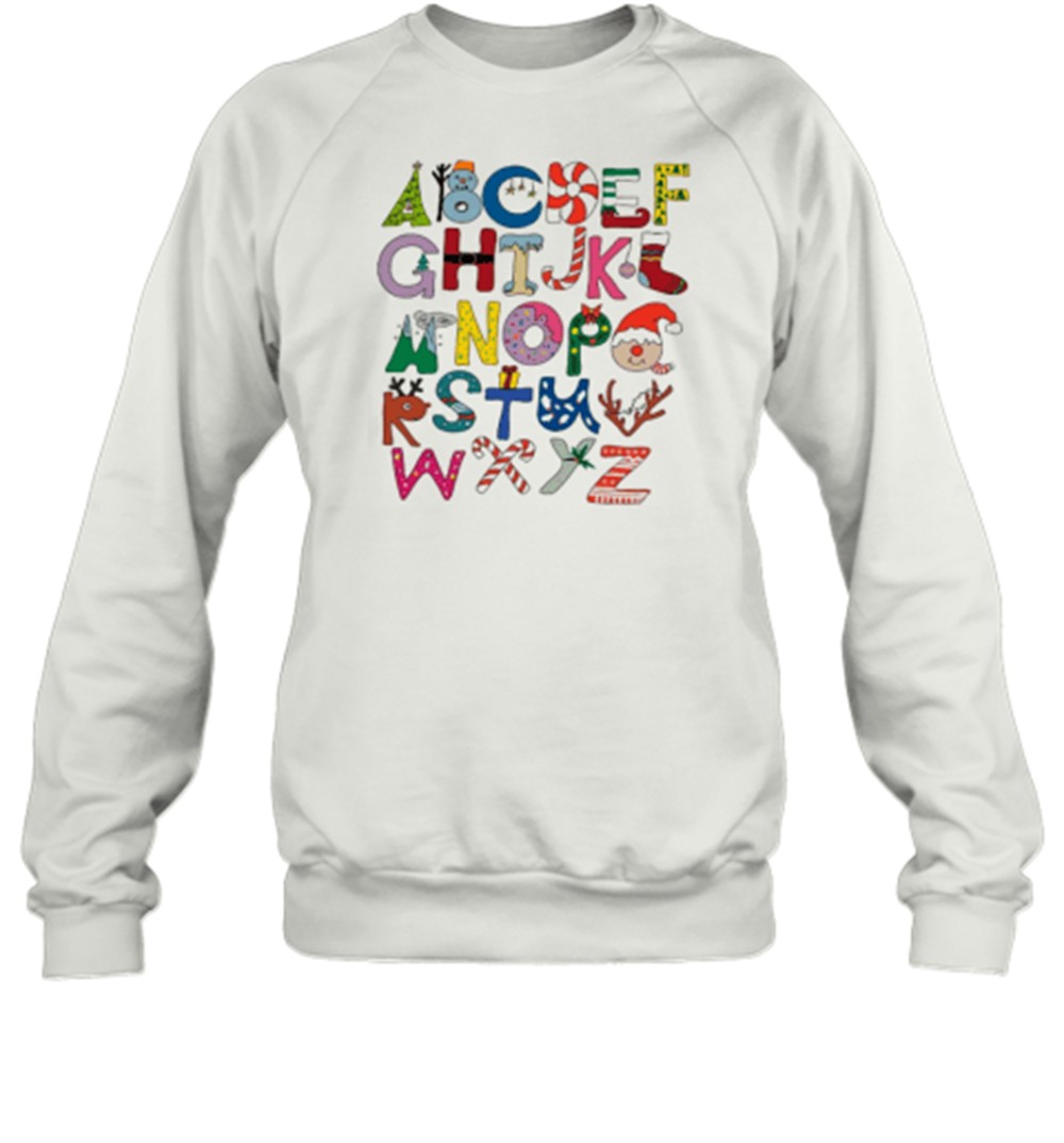 christmas-alphabet-teacher-t-shirt-exrx1ksn Christmas Alphabet Teacher T-Shirt