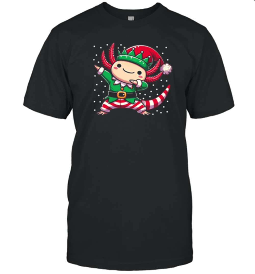 christmas-axolotl-elf-funny-axolotl-lover-t-shirt-4dy00f9m Christmas Axolotl Elf Funny Axolotl Lover T-Shirt